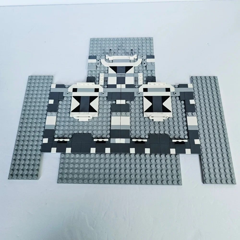 LEGO Custom MOC Baseplate Diorama Grey White Black Star Wars Style Build 2370